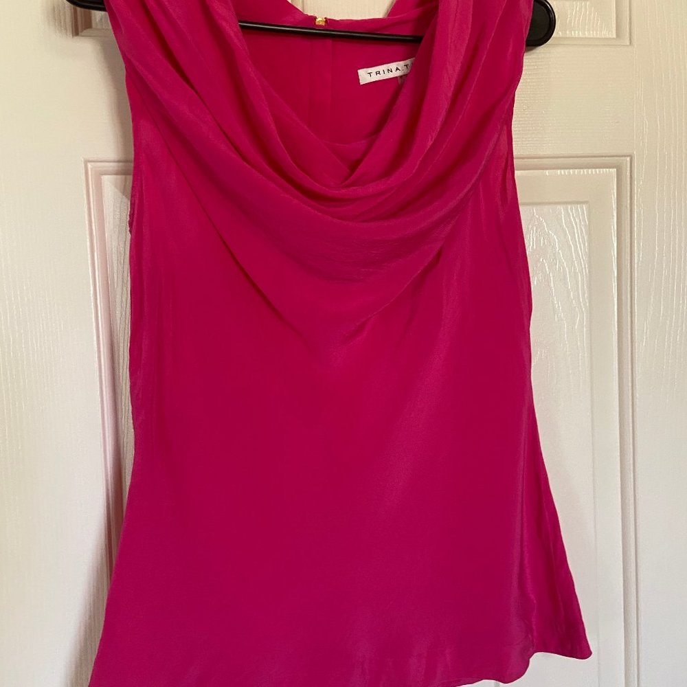 Barbie Pink Silk Tank by Trina Turk